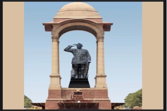 India Gate the statue of Netaji Subhash Chandra Bose